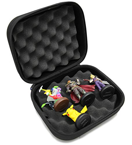 CASEMATIX Protective Travel Case Compatible with up to Six Amiibo Figures - Hard Shell Carrying Case Only