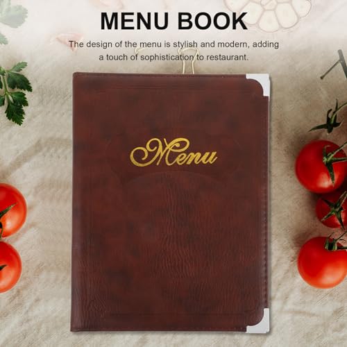 Couvertures de menu A4 Cabilock anti-tache en faux cuir - 3