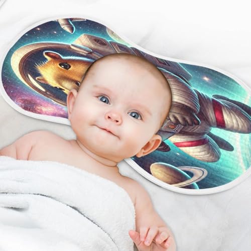 Capybara Astronaut Space Baby Burp Cloths Absorbent Muslin Burp Cloths Soft Burp Cloth Burp Rags Cotton Burp Clothes for Boy Newborn Girl Unisex 1 Pack 22x11 Inches4