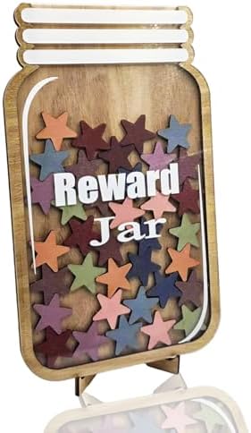 Reward Jar with 36 Star Tokens, Teacher Star Jar for Rewarding Good ...