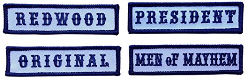 Redwood Original Officer Front Title Tags Jacket Patch Set of 4- Navy Blue