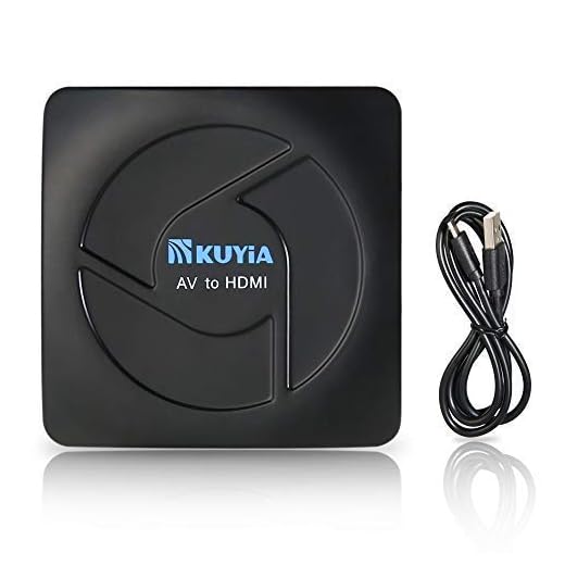 RCA to HDMI Converter AV to HDMI 1080P Component Composite to HDMI Adapter for Supporting PAL/NTSC PC TV STB Xbox Wii PS4 PS3 VHS VCR Camera Nintendo N64 with USB Charge Cable (Black)