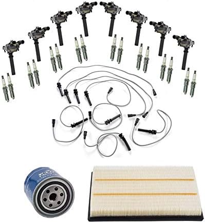 Ignition Coil + Plugs + Wires Replacement Part for DODGE Ram Pickup 1500 5.7L Hemi 03-05 27 Pcs