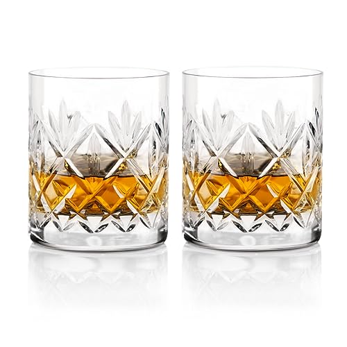 Waterford Crystal Huntley Double Old Fashioned Whiskey Tumbler Glasses Set of Two