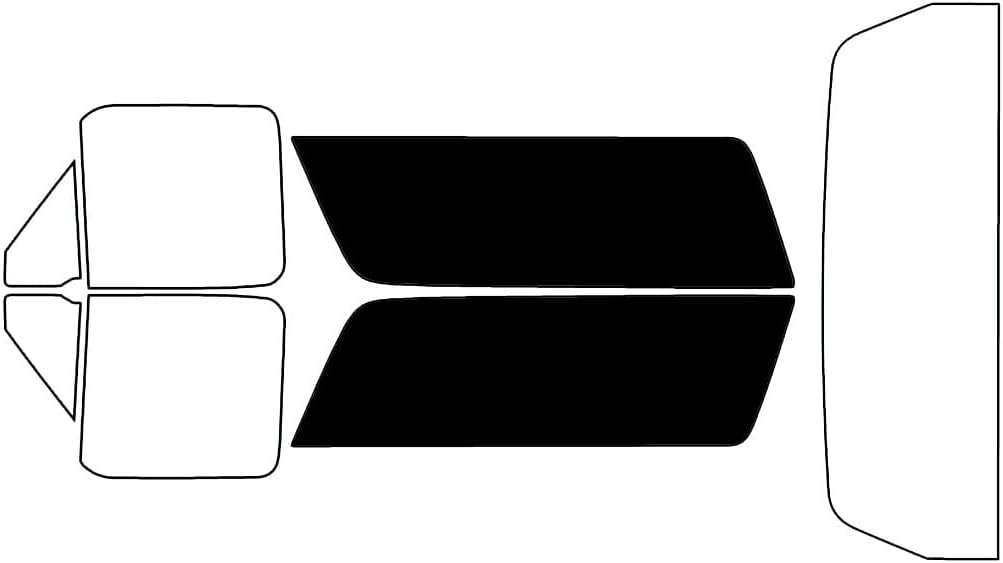 Rvinyl Window Tint Kit Compatible with Ford Bronco 1990-1996 - Black 5% - Single Ply No Bubble Film - Do it Yourself Vehicle Back Precut Kit