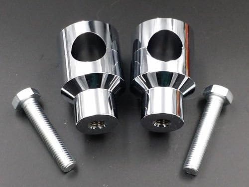 Chrome 1" 25mm Round Motorcycle Handlebar Riser for Harley Springer Bobber Cafe Racer Sportster XL FL Honda Kawasaki Suzuki Yamaha Cruiser Chopper