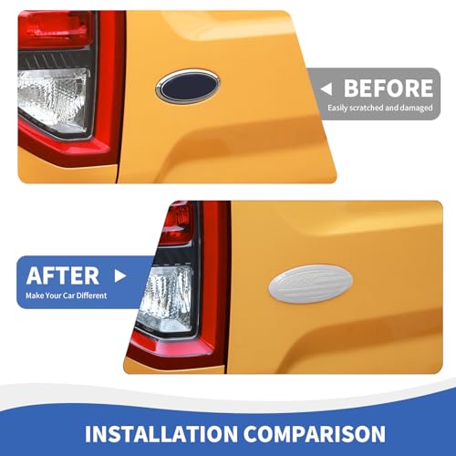 Image of RAZPOY for Bronco Emblem Cover, 5.31inch Rear Tailgate Overlay Badge Emblem Cover Trim Fit for 2021-2026 Ford Bronco & Bronco Sport, USA Flag White