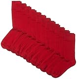 HIKARO Herren Socken 12er Pack, Gr. 39/42, Rot (rio red 440)