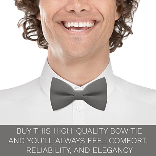 Image of Bow Tie House Mens Bowties Pre-tied Shape Clip on Bowtie Solid Men Formal Wear for kids, baby boys, toddler any age bow ties