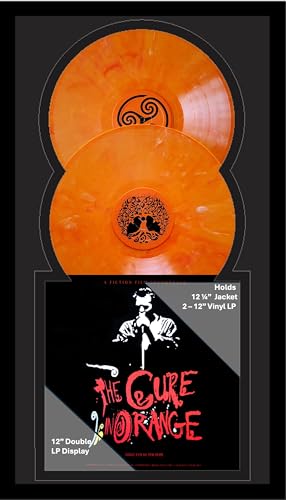 Creative Picture Frames 12-inch Manhattan Black Double Record Jukebox Frame with Black-Black Matting Displays Two 12\" Vinyl Records with One 12\" Jacket (Records not Included)