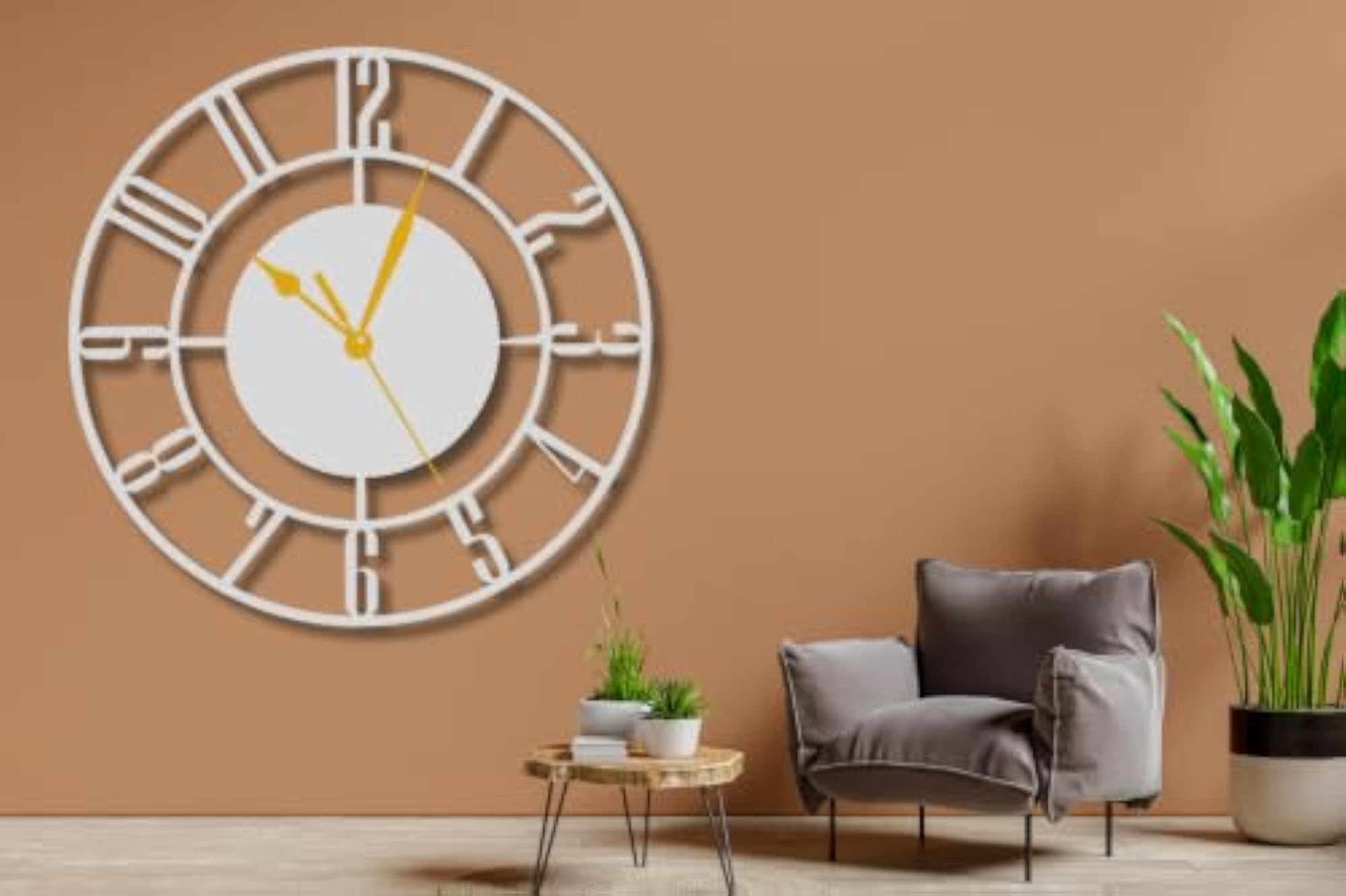 K Group Metal Wall Clock for Home Decor