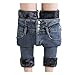 Thermoleggins Damen Lang High Waist Fleece Hose Winter Warme Jogginghose Gefüttert Thermohose Grosse Grössen Elastische Strumpfhosen Yogahosen