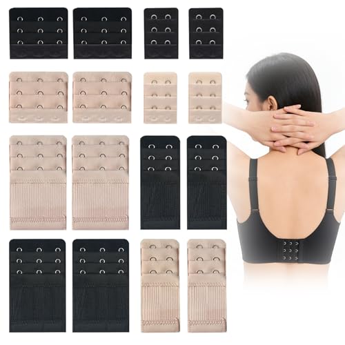 Image of 16 /32 Pcs Bra Extenders, Women Ladies Stretchy Bra Band Extension 2 Hooks / 3 Hooks, Lingeries Bra Strap Extender