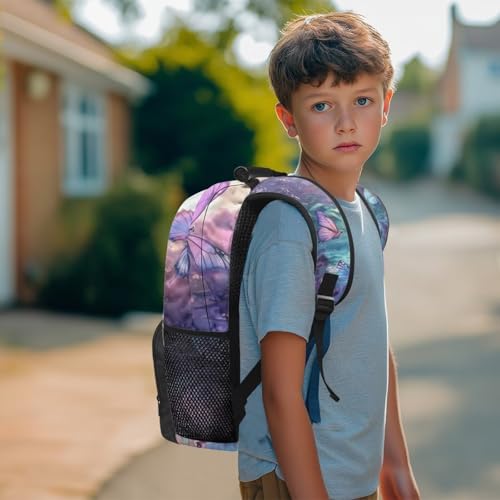 Doojoayie Boys Backpack Hippo School Bag for Boys Kawaii Backpack for School Kids Bookbag for Teens Lightweight & Large Capacity 17 inch Back Pack for Travel2