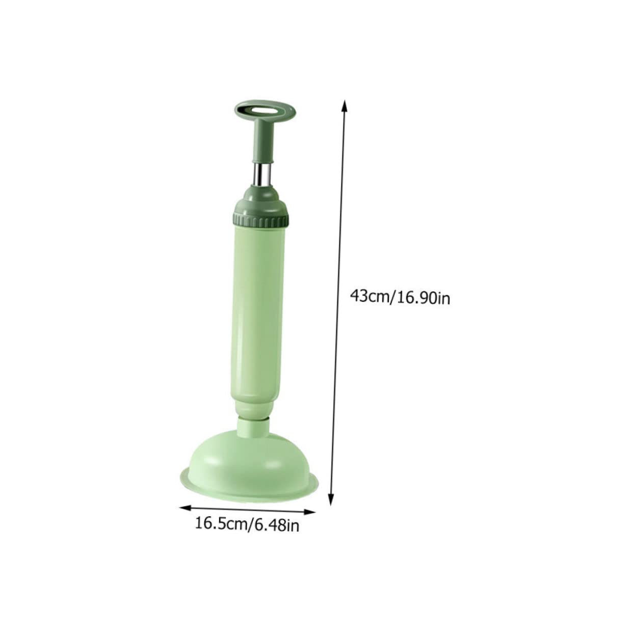 Alipis Stura Water a Pressione 2 Pezzi, Ventosa per WC in PVC e Acciaio Inox, Pulitore di Fognature per Casa e Hotel, Facile da Pulire
