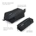 TravelWise 2 Piece Wrap Around Zip Toiletry Bag Set, Large and Small Travel Toiletry Bags, Black