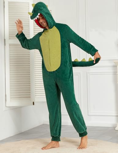 Image of Veseacky Family Christmas Pajamas Matching Sets Adult Onesie Zipper Hooded Footed One-Piece Pjs Jumpsuits