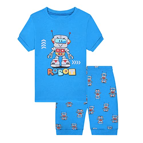Benaive Boys Pajamas Sets 4 Pieces Toddler Boy Summer Pajama Shorts Kids Pjs Cotton Sleepwear Size 2T - image 2