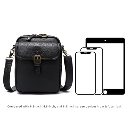 Forcipower Crossbody Leather Bag, Urvashi, Collaboraten1 Crossbody Leather Bag, Vintage Double Layer Anti Theft Purse3