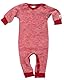 Lilano, Kinder/Baby Overall Ohne Fuß, 100% Wolle (kbT) (62, Rot geringelt)