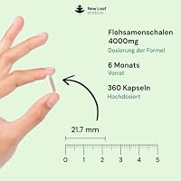 New Leaf Flohsamenschalen Kapseln 4000 mg mit Acidophilus – 360 Kapseln – Ansicht 3