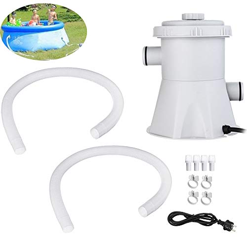 Mingliang Depuradora De Filtro De Cartucho Piscina,Juego De Bomba De Filtro De Piscina Eléctrica Herramienta De Limpieza De Piscinas De Bomba De Limpieza Ambiental