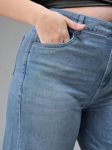 Image of Miss Chase A+ Women's Bootcut High Rise Stretchable Denim Jeans