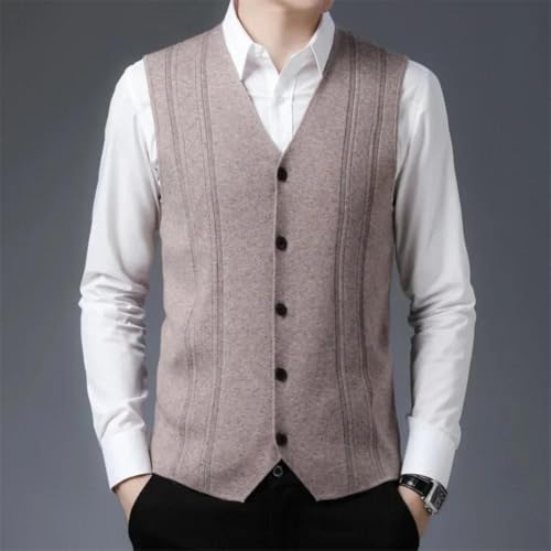 Men's Business Casual Sleeveless Vest Cardigan Sweater Warm Knitted Tops2