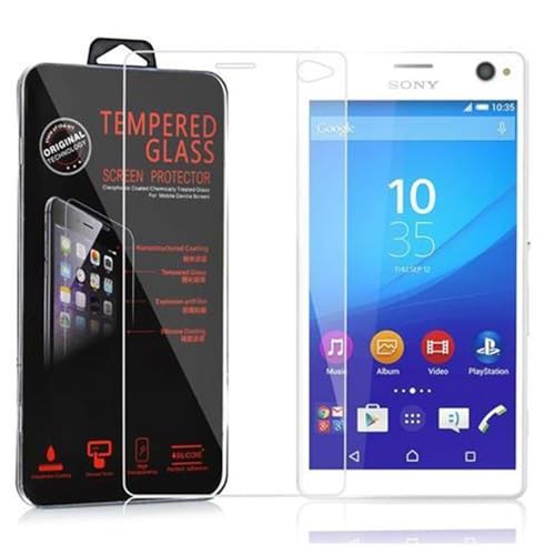 Cadorabo 3x Panzer Schutz Glas für Sony Xperia C4-3 Stück Schutzfolie in Ultra-Klar Hüllen fre&lich - Gehärtetes (Tempered) Glas Dipslayschutz Folie in 9H Festigkeit Anti Kratzer