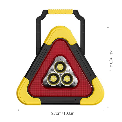 Llamarada de carretera LED triangular de emergencia recargable para coche 6