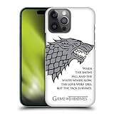Head Case Designs sous Licence Officielle HBO Game of Thrones Vents Blancs Graphisme Coque Dure pour l'arrière Compatible avec Apple iPhone 14 Pro Max