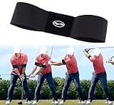 Black Golf Swing Trainer Band, Golf Training Aids with Black Arm Band for Swing Posture Correction, Ideal for Golf Stick Control in Men’s Golf Set