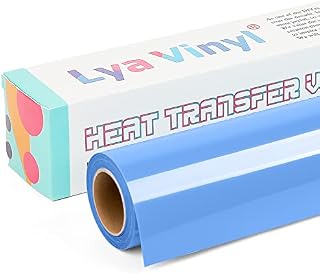 Lya Vinyl White Heat Transfer Vinyl 12" x 10ft White Iron on Vinyl Roll for Cricut, Silhouette Cameo, Premium HTV for DIY Clothes, Bags, Shoes and Other Textiles