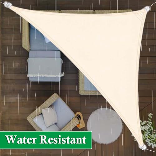 Tenda parasole triangolare impermeabile, 30,5 x 3,5 x 3,5 m, protezione dai raggi UV, per esterni, patio, giardino, cortile e riparo per feste, protezione per l'estate