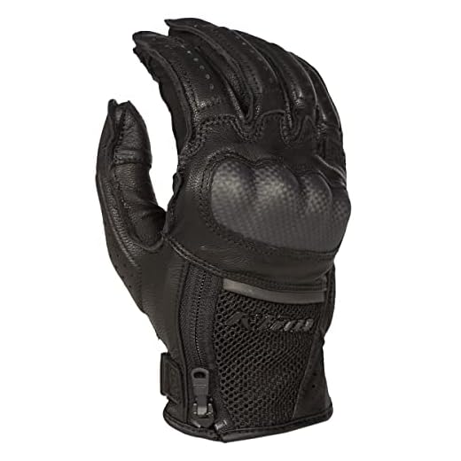 KLIM Induction Street Motorcycle Gloves (Large, Stealth Black)