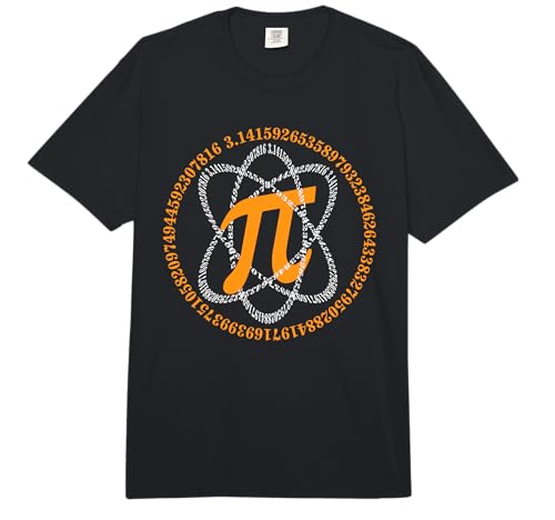 Math Pi Shirt Atom Pi Symbol Pi Day Science Math Teacher Comfort Colors Adult Heavyweight T-Shirt
