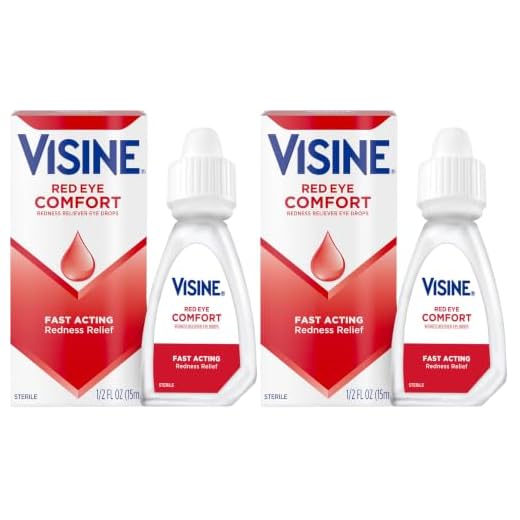 Visine Red Eye Comfort Redness Relief Eye Drops to Help Relieve Red Eyes Due to Minor-Eye Irritations Fast, Tetrahydrozoline HCl, 0.5 fl. oz (Pack of 2)