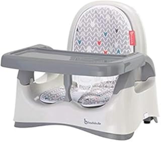 Badabulle Komfort Sitzerhöhung, Sitzerhöhung für Stuhl, Boostersitz für unterwegs, kompakt zusammenklappbar 20cm, grau