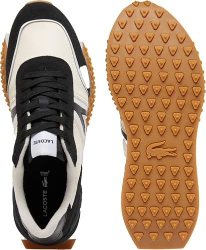 Lacoste Mens L-Spin Deluxe Sneaker, BLK/Off WHT, 103