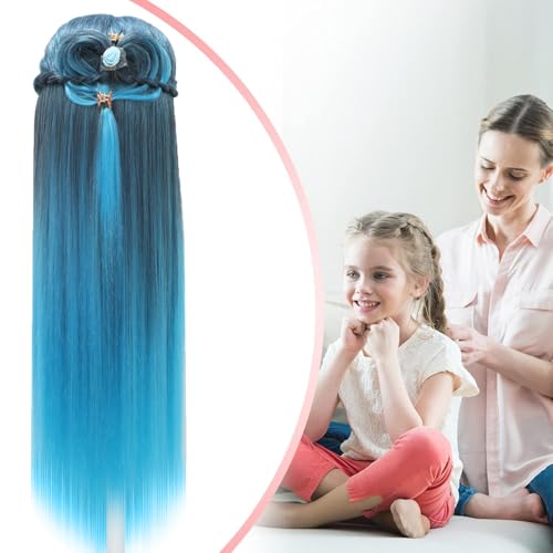 Tête de coiffure 100% cheveux synthétiques 28 inch avec support et kit tresse