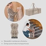 Lionelo Florence XL Easy Fold Kojec dla niemowląt, 180 x 200 cm, składany kojec dla niemowląt, bez montażu, 2 wejścia boczne z zamkiem błyskawicznym, oddychająca siatka, miękkie krawędzie, torba