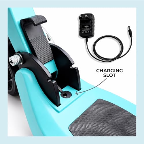 Image of Lifelong Kids Electric Scooter | 6-12 Years| Electric Scooter with Rechargeable Battery, Adjustable Handle Height & Foldable Design | Safe Scooter with Anti-Slip Deck (Electric Blue)