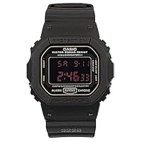 G-SHOCK DW5600MS-1 Mens Black Analog/Digital Watch with Black Band