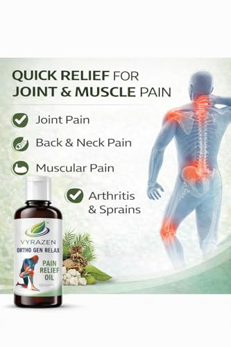 Image of Pain Relief Oil for Joint & Muscle Pain | Ayurvedic Knee & Back Pain Relief Oil | Fast Relief Body Massage Oil | Non-Sticky Herbal Oil | 60ml
