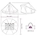 vidaXL Tipi Tent for 10 People | Waterproof Camping Shelter Breathable Fabric Easy Assembly Outdoor Use Green Color Family Group Portable Spacious Camp Versatile