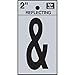Hy-Ko RV-25/AMPERSAND 2" Black Reflecting "&" Symbol