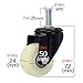 HUJIEAAA Swiveler Wheels Trolleyniture Smallor Wheels,Universal Replacementers,Workbench Wheels,Industrial Nyloners,Threaded Stem High 25Mm,Double Bearing,4Pcs(Unive/Universal/50Mm/2In