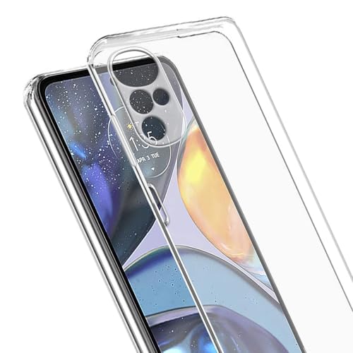 Image of COVERBLACK Soft Rubber Silicon Clear Case Back Cover Compatible for Motorola G22 4G - Transparent