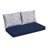 Arden Outdoor Loveseat Cushion Set, 48 x 24, Water Repellent, Fade Resistant,...