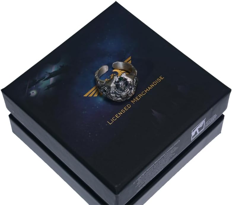 Starforged Mark of Phaeron Warhammer 40K Men's Sterling Silver Ring WH40 War Flag Tabletop Game